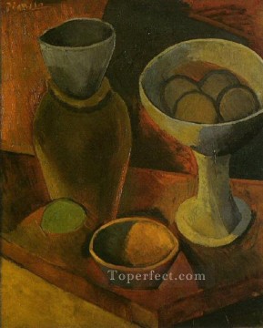 Cuencos y jarra 1908 cubismo Pablo Picasso Pinturas al óleo